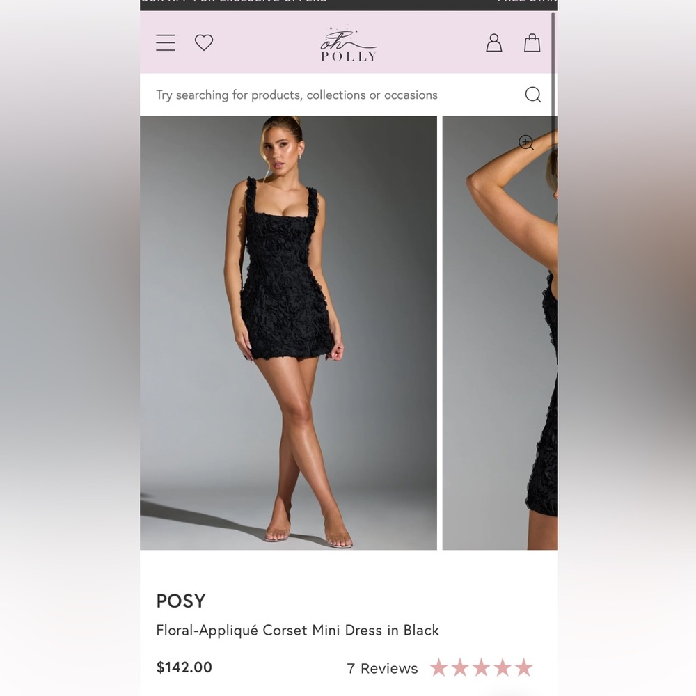 OHPOLLY 3D floral corset dress